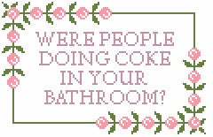Were people doing coke in your bathroom?